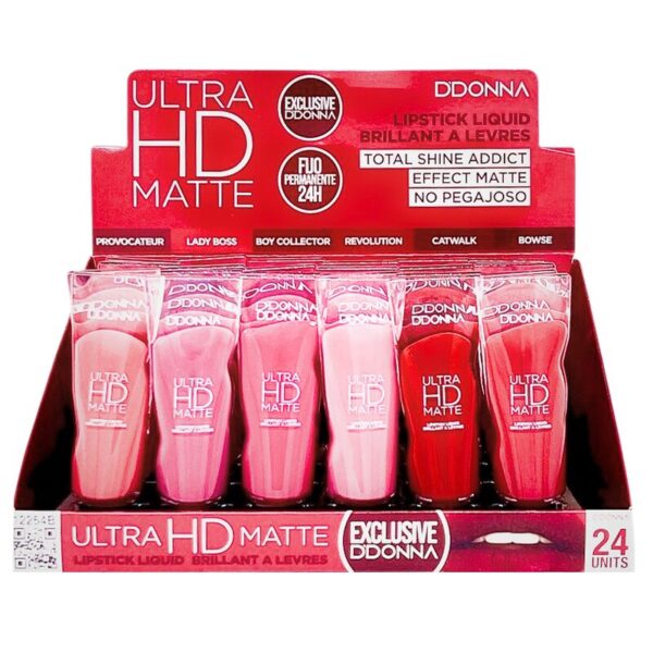 Présentoir de 24 : Rouge à lèvres Ultra HD Mat