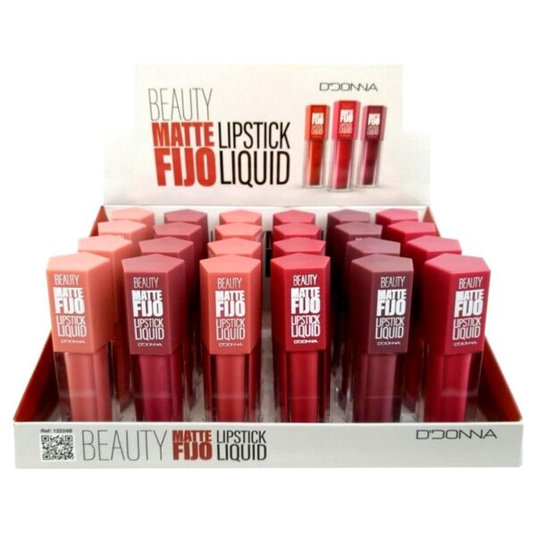 Présentoir de 24 : Rouge à lèvres liquide Mat Beauté