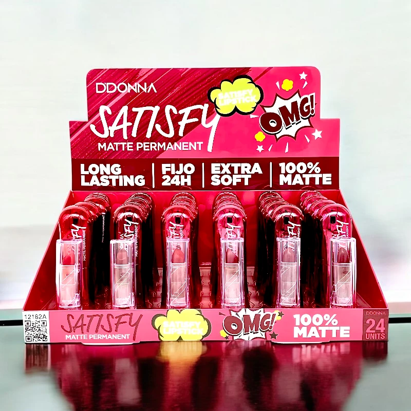 rouge-a-levres-12182A-ddonna-1.webp Pack de 24 Rouge à lèvres SATISFY OMG! - D'Donna – Image 1