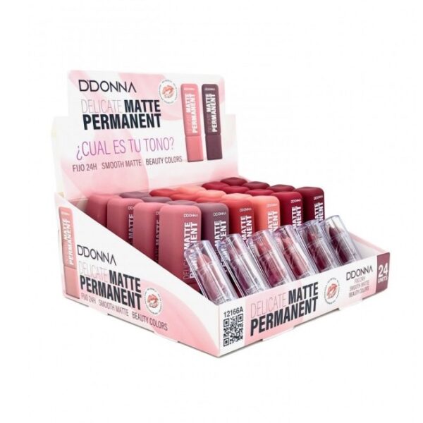 Pack de 24 : Rouge à lèvres "Delicate Matte" - D'Donna