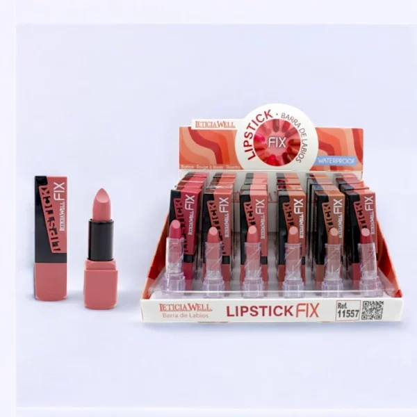 Présentoir de 24 : Rouges à Lèvres FIX Waterproof - Leticia Well