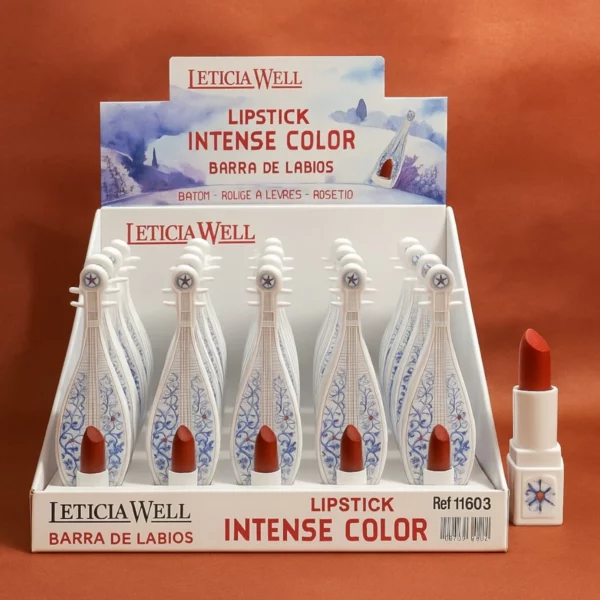 Présentoir de 20 : Rouge à Lèvres Intense Color – LETICIA WELL