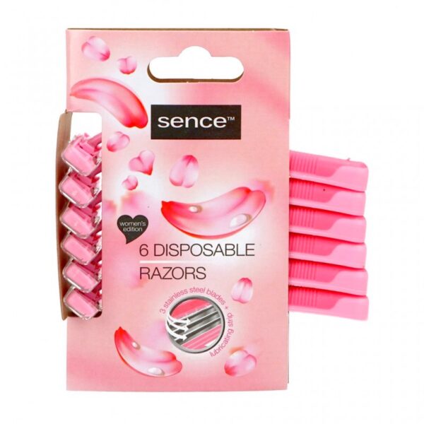 Lot de 6 : Paquet de 6 rasoirs jettables pour femme - Sence