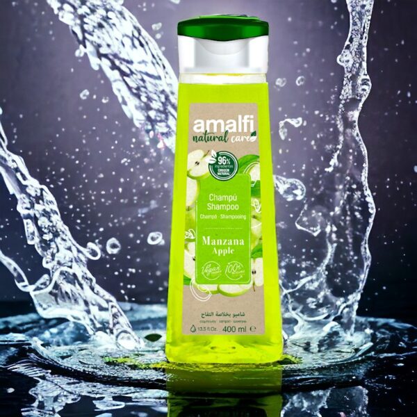 Carton de 10 : Shampoing vegan à la pomme - 96% naturel Fabriqué en Espagne
