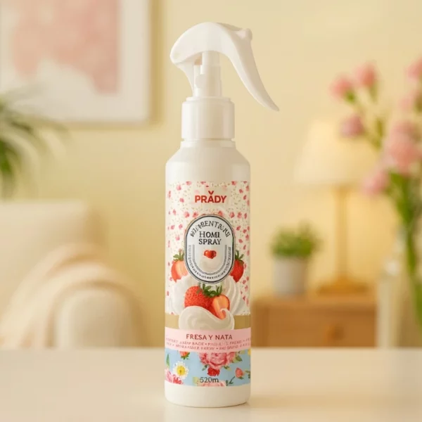 Prady | Spray d'Ambiance Parfum Fraise Chantilly | 220 ml | x6