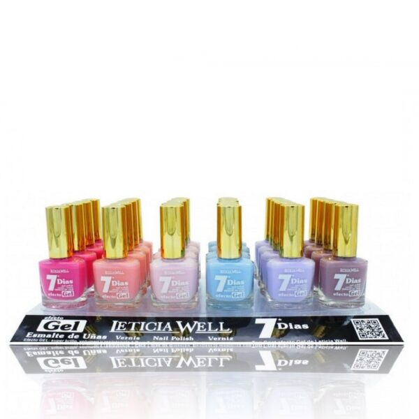 Présentoir de 24 : Vernis à ongles 7 jours effet gel