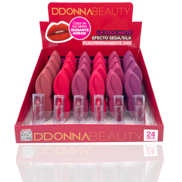 Présentoir de 24 Rouges à lèvres - Beauty Matte