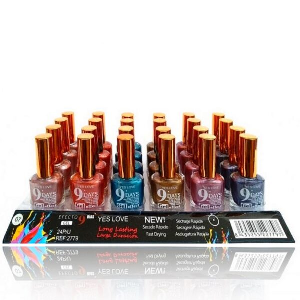 Présentoir de 24 : Vernis à ongles tenue 9 jours - Yes love