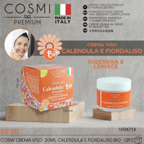 Cosmi | Crèmes visage calendula & bleuet bio | 50 ml | x6