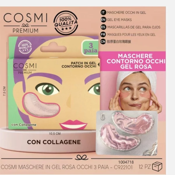 Cosmi | Patch en gel rose avec collagène | x12