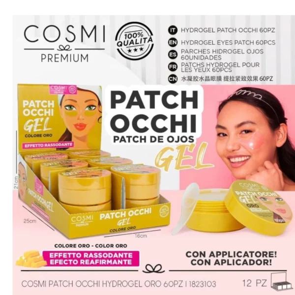 Cosmi | Patch pour les yeux 60 couleur or | x6