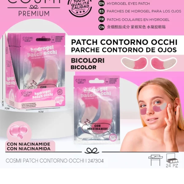Cosmi | Patchs pour les yeux bicolores à la niacinamide | x24