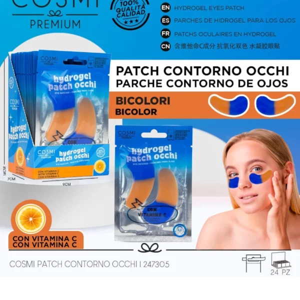 Cosmi | Patchs oculaires bicolores à la vitamine C | x24