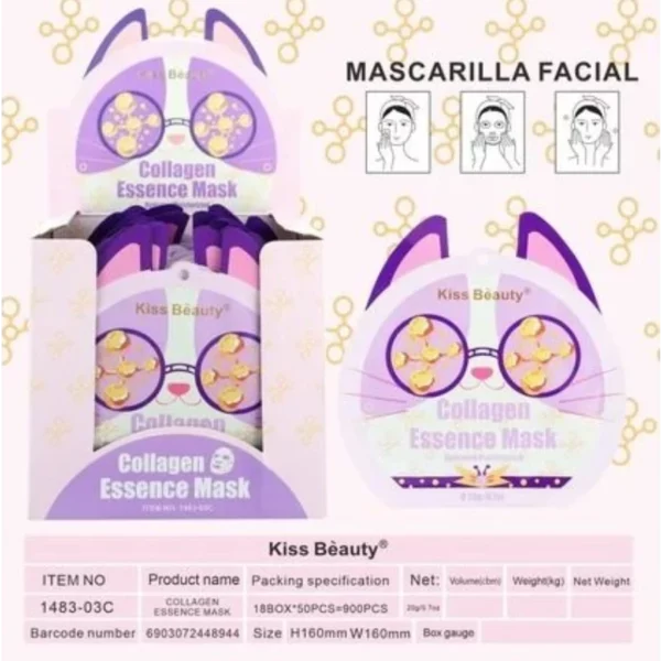 Kiss Beauty | Masque À L'Essence De Collagène | x12