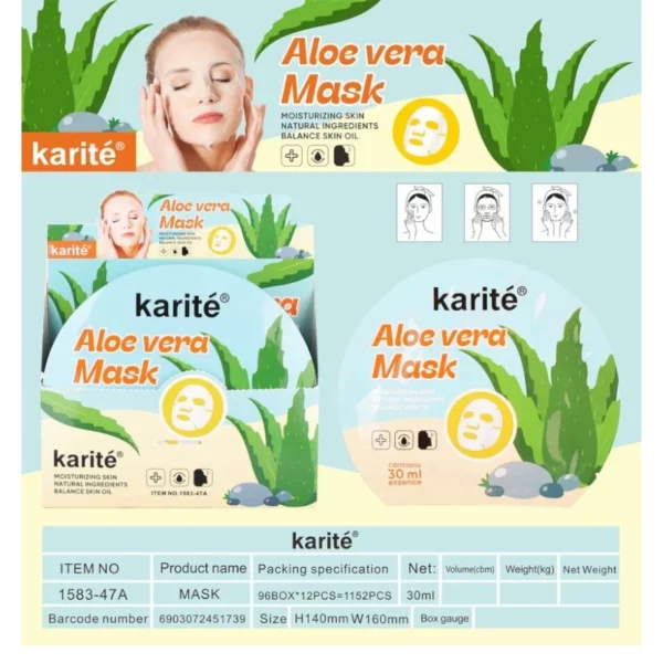 Kiss Beauty | Masque À L'Aloe Vera | x12