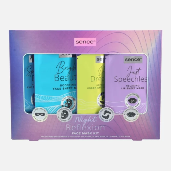 Sence | Coffret Cadeau 4 Masques En Tissu Métalliques Kit Night Reflexion
