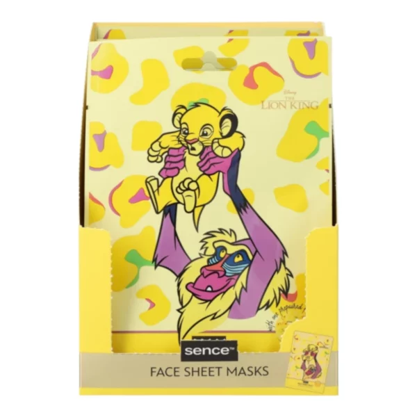 Sence | Masque visage imprimés Le Roi Lion | 20 ml | Présentoir x12