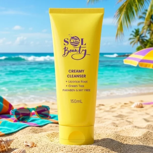 💛 Nettoyant Crémeux Sol Beauty à la Racine de Réglisse & Thé Vert : Nettoyage Doux, Éclat & Traitement Apaisant ! ✨ 🧼