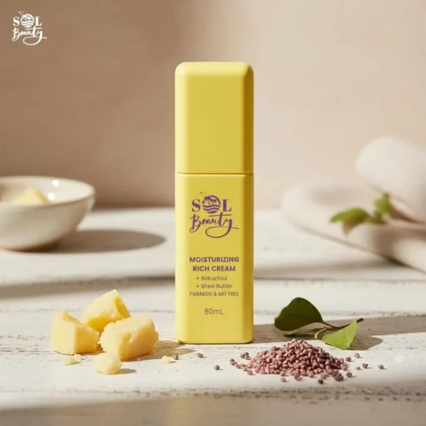 💛 Crème Hydratante Sol Beauty au Bakuchiol & Beurre de Karité : Jeunesse, Nutrition & Éclat ! ✨ 🧖‍♀️
