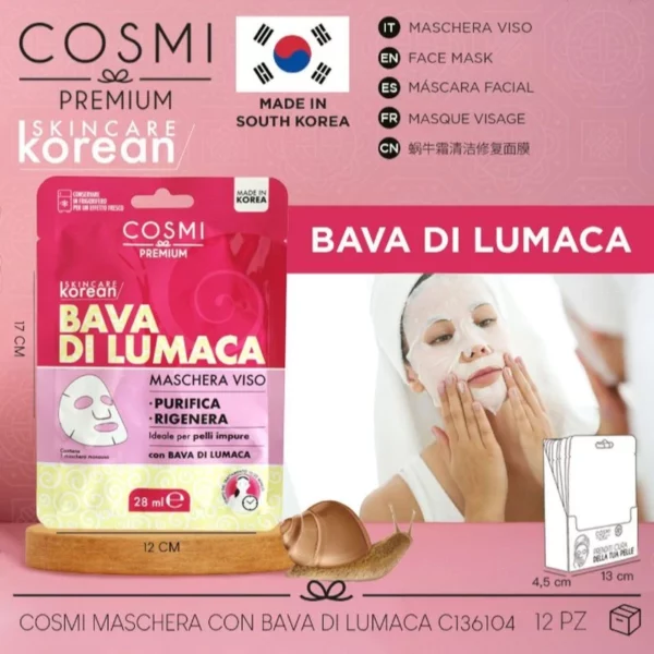 Cosmi | Masque à la bave d'escargot | x12