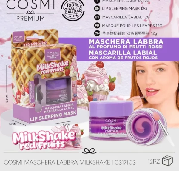 Cosmi | Masque À Lèvres Aux Fruits Rouges | 12 g | x6