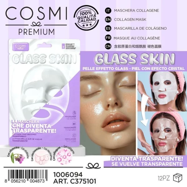 Cosmi | Masque visage Glass Skin à la niacinamide | x12