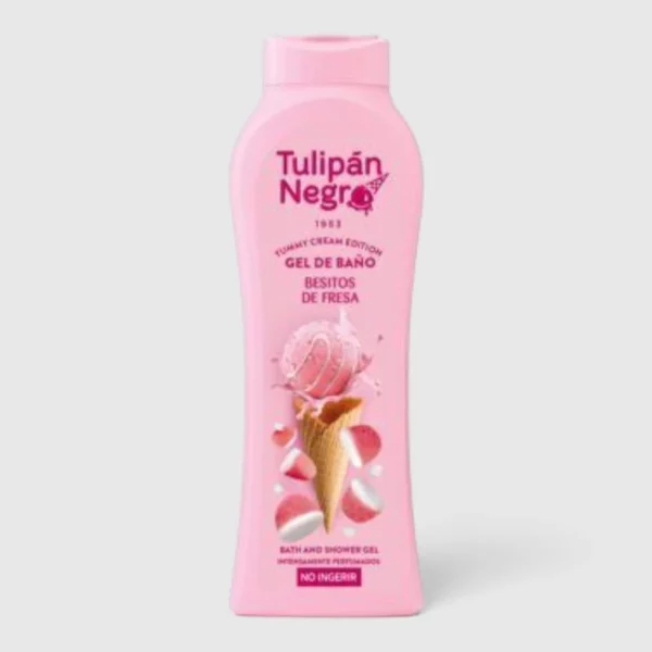LOT DE 6 : Gel douche BESITOS DE FRESA 650 ML - Tulipan Negro