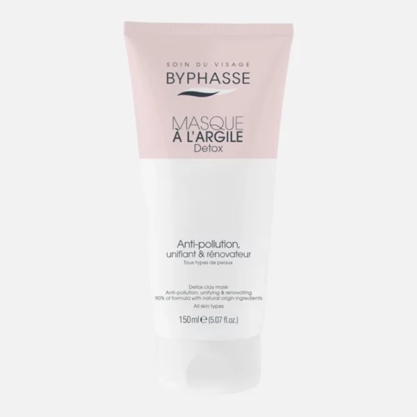 Byphasse | Masque à l'argile détoxifiant pour tous types de peau | 150 ml | x6