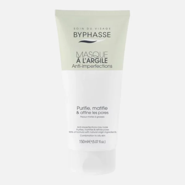 Byphasse | Masque à l'argile anti-imperfections pour peaux mixtes à grasses, | 150 ml | x6