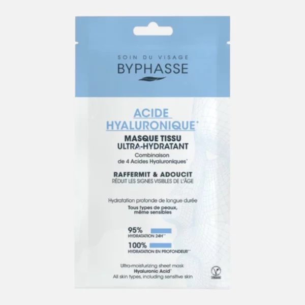 Byphasse | Masque en tissu hydratant ACIDE HYALURONIC | x6