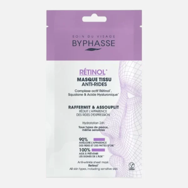 Byphasse | Masque Tissu Anti-Rides Rétinol | 18 ml | x6