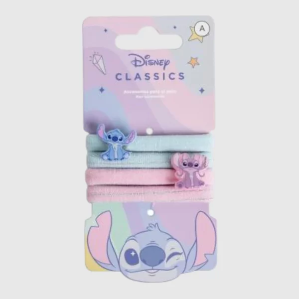 Blister de 4 Élastiques à Cheveux – Stitch | x12