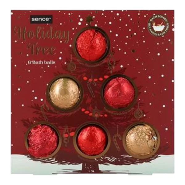 Lot de 6 : Coffret Cadeau 6 bombes de bain 45g HOLIDAY TREE