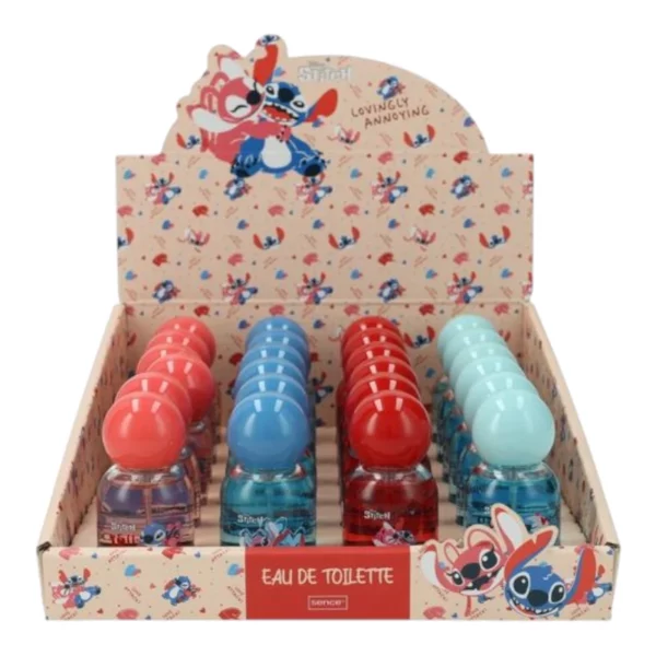 Disney | Stitch Shelf Display 24pcs EDT – 4 Parfums Différents | 30 ml | Présentoir x24