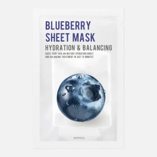Purederm | Masque hydratant visage à la myrtille | 22 ml | x12