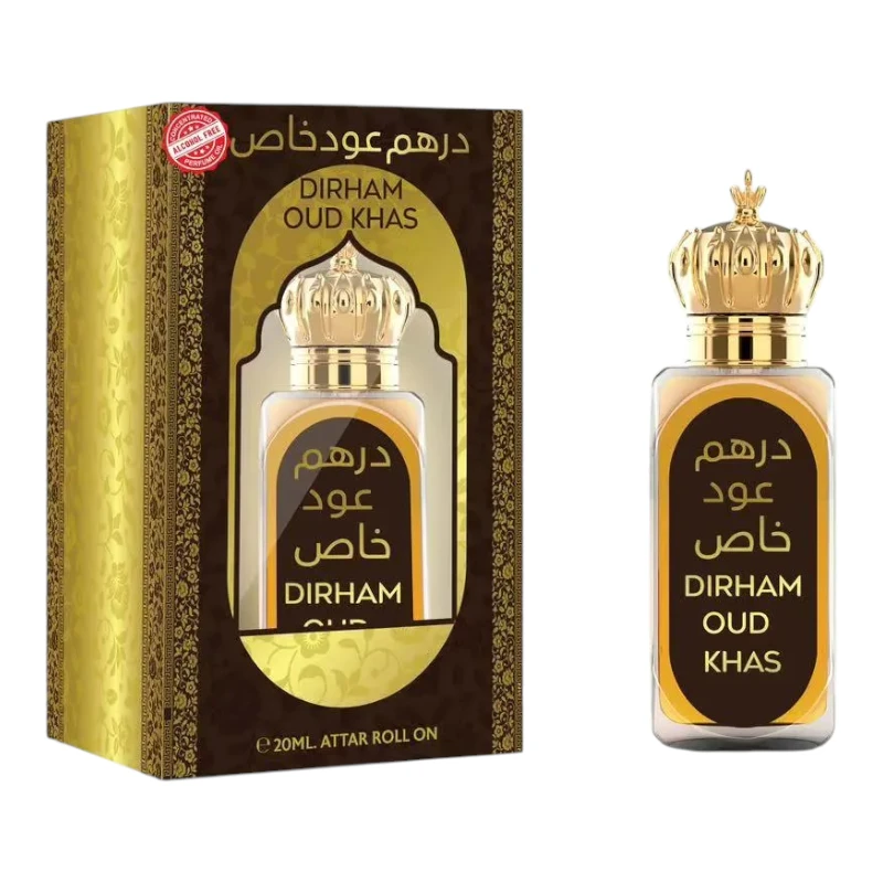 8904174439746-1.webp Huile parfumée roll-on Dirham Oud Khas Afaq 20 ml