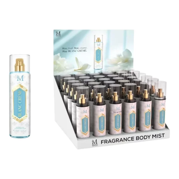Lot de 6 : Brume corporelle femme "BLANC CREME" 100ml - Montage
