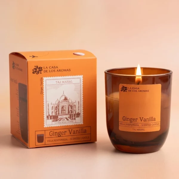 La Casa de los Aromas | Bougie parfumée Ginger Vanilla | 110 g | x8