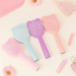 Brosse à Cheveux Rondes Colorées OREILLES FANTAISIES | Carton x12