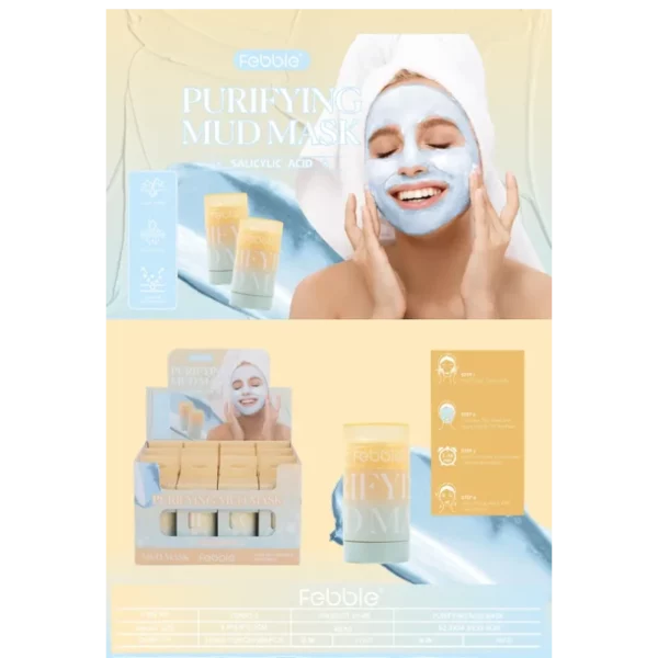 Febble | Masques nettoyants en stick à l’acide salicylique – réf. FEH015-3 | x12