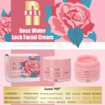 Lot de 12 : CRÈME VISAGE AQUEUSE À  L'EAU DE ROSE - Kiss beauty