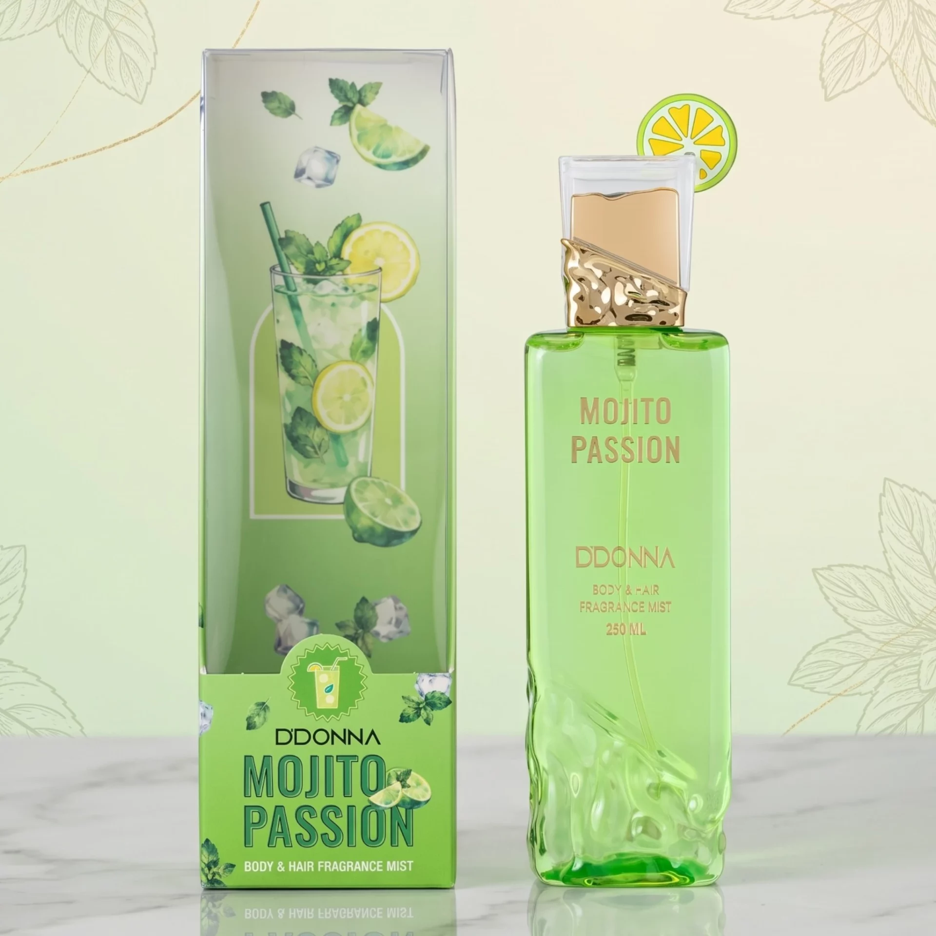 body-mist-fruite-ddonna-9.webp D'Donna | Brume parfumée corps & cheveux Mojito | 250 ml – Image 1