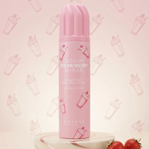 Biovène Barcelona | Mousse Chantilly De Douche – Milkshake Fraise | x6