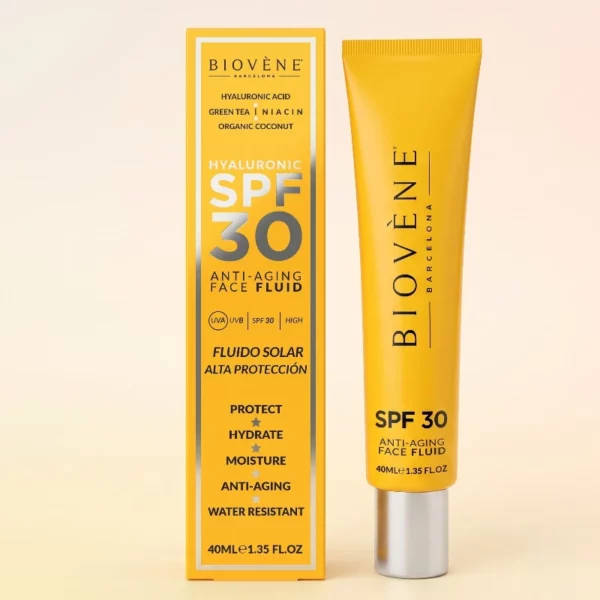 Biovène Barcelona | Fluide Solaire Visage Anti-Âge SPF 30 | x6