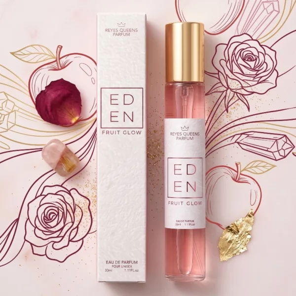 🌟Présentoir de 20 : Eaux de Parfum Unisex 33ml "EDEN FRUIT GLOW" - Reyes Queens