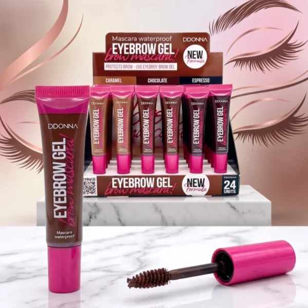 D'Donna | Mascaras Sourcils Teintés Eyebrow Gel – Fixation, Couleur & Waterproof | Présentoir x24
