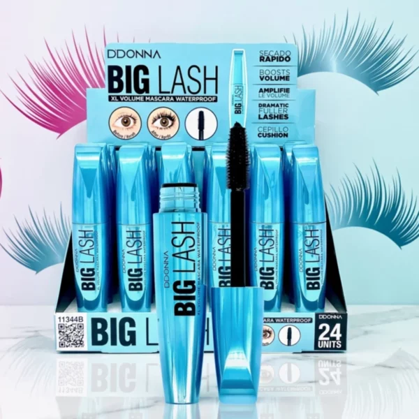 D'Donna | Mascaras Big Lash XL Volume Noir – Waterproof & Longue Tenue | Présentoir x24