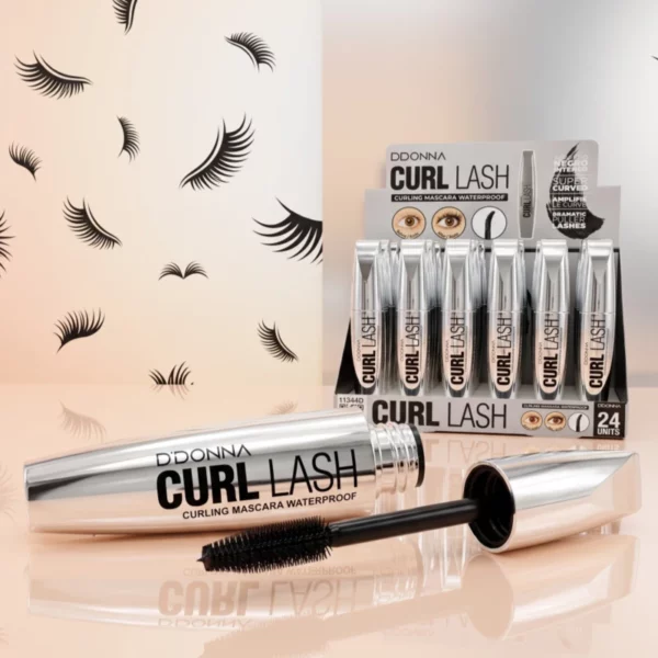 D'Donna | Mascaras Recourbants Curl Lash Noir – Effet Recourbe-Cils & Waterproof | Présentoir x24