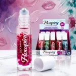 ✨ Présentoir Lot de 24 Huiles à Lèvres Roll-On D'Donna Flowping — Infusées aux Vraies Fleurs 🌸💧
