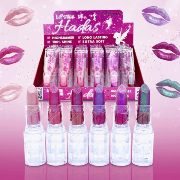D'Donna | Rouge à lèvres Poussière de Fée – Pailletés & Paillettes Magiques | Présentoir x24